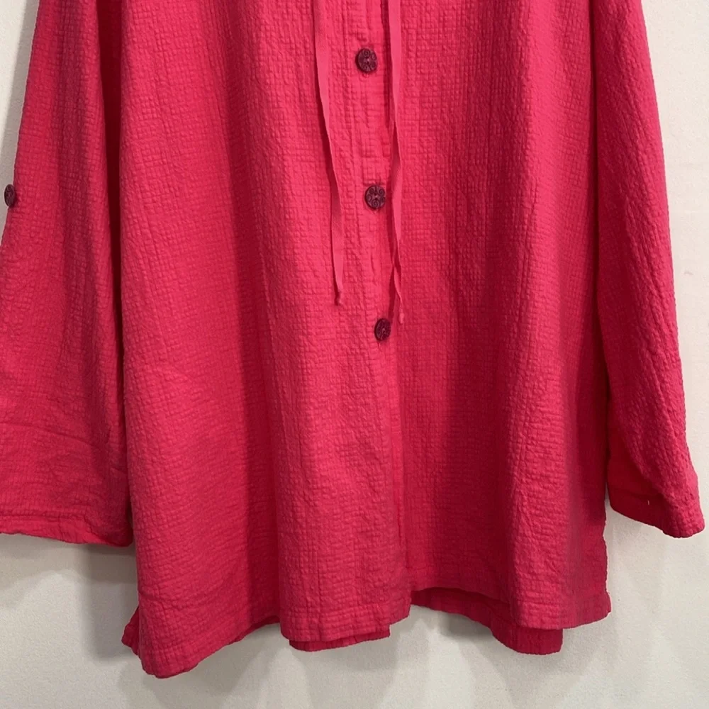 Focus Casual Life Cotton Button Front top XL - Picture 3 of 11